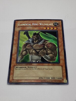 YuGiOh Elemental Hero Wildheart - GSE-EN001 - Limited Ed. - Misprint - LP-image