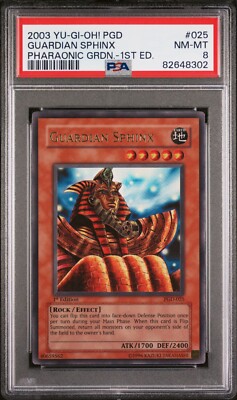 Guardian Sphinx PGD 1st Ed PSA 8 Ultra Rare #025 Yugioh 2003-image
