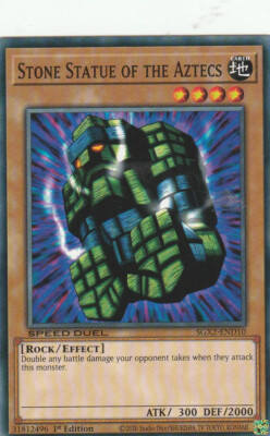 YUGIOH CARD STONE STATUE OF THE AZTECS SGX2-END10 1ST EDITION COMMUN-image