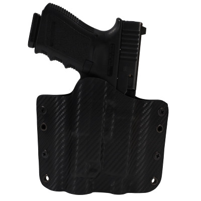 OWB Kydex Holster for 50+ Hanguns with OLIGHT PL-3 & PL-3R - BLACK CARBON FIBER-image