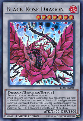 Yugioh LC05-EN004 Black Rose Dragon Legendary Collection 5D's Ultra Rare Card-image