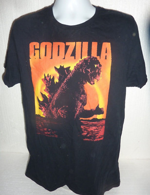 Godzilla Graphic Black T-Shirt Size  Large  C-12-image