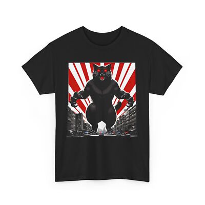 Funny Catzilla Graphic Tee – Cat Godzilla Hybrid T-Shirt for Cat Lovers-image