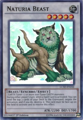 Yugioh! LP Naturia Beast - LC5D-EN244 - Ultra Rare - 1st Edition Lightly Played,-image