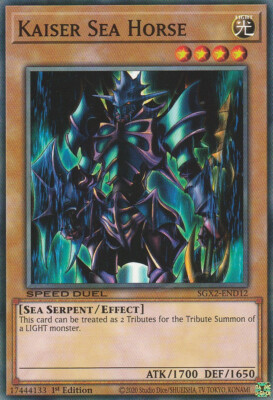 YUGIOH CARD KAISER SEA HORSE SGX2-END12 1ST EDITION COMMUN-image