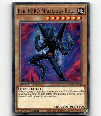 Yugioh Evil HERO Malicious Edge Speed Duel GX: Duelists of Shadows-image