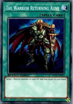 The Warrior Returning Alive SGX1-ENE13 Speed Duel GX 1st Edition-image