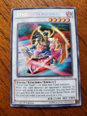 Yugioh STYGIAN SERGEANTS LC5D-EN243 1st Edition Secret Rare Holo - LP - Free S/H-image