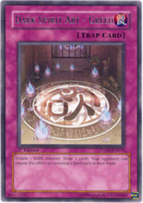 Dark Spirit Art - Greed - PTDN-EN070 - Rare - 1st Edition NM YuGiOh!  Booster Se-image