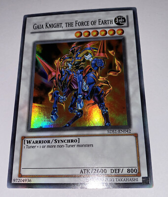Yu-Gi-Oh! TCG Gaia Knight, the Force of Earth 5DS1-EN042 Unlimited Foil 1996 NM-image