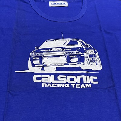 Vtg NOS Nissan Skyline GT-R R32 Nismo Team Calsonic Impul Japan T-shirt 1990 JDM-image