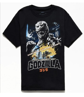 Pac Sun Godzilla Black Graphic Shirt Brand New With Tags-image