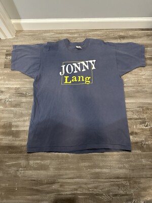Jonny Lang T Shirt Sz XL Fruit of the Loom Blue Vintage 90s Rock-image