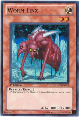 Yu-Gi-Oh Card - HA02-EN023 - WORM LINX (super rare holo) - NM/Mint-image