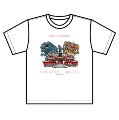 Godzilla vs. Okinawa 3 Kids T-shirt (Shuri Castle ver.) TOHO Godzilla Store New-image