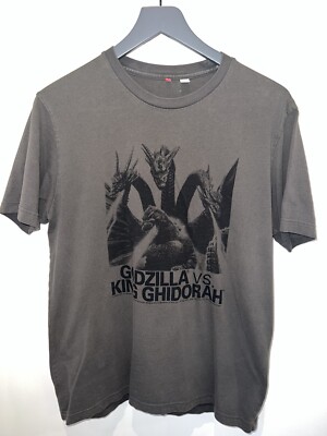 Vintage Uniqlo 2006 Godzilla Vs King Ghidorah Movie T Shirt Rare Used-image