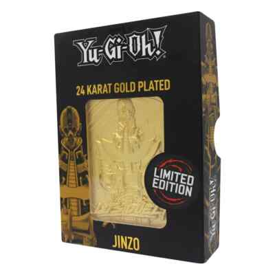 Yu-Gi-Oh! Limited Edition 24k Gold Plated Jinzo Metal numbered card RARE LE-image