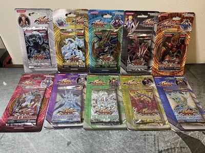 Yugioh 5D’S LOT OF 10 Sealed Blister Packs! Almost All 5Ds Sets! 1st Edition!-image