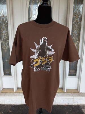 GODZILLA King of the Monsters Tan Brown T-Shirt - Radio Days Killer Graphic!!-image