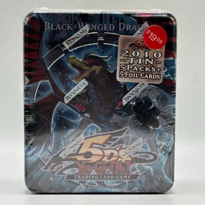 Yugioh 2010 5D’s Black-Winged Dragon Collectible Tin Factory Sealed-image