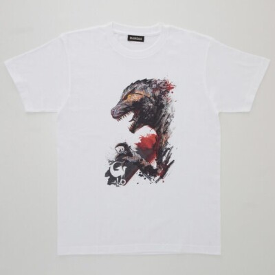Godzilla Minus One-T-shirt- Cotton 100%- White Ⓑ Size: M (JP) GODZILLA STORE-image