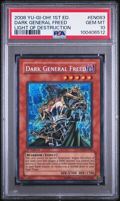 YUGIOH PSA 10 2008 Dark General Freed LODT-EN083 Secret Rare 1st Edition *6512-image
