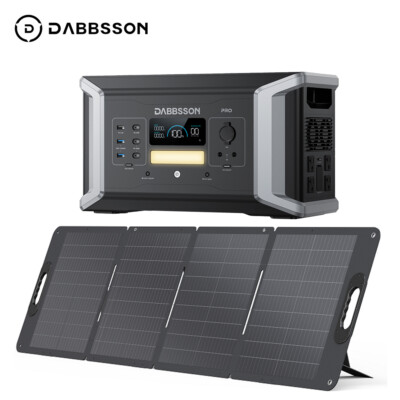 Dabbsson 2000W Portable Power Station 1024Wh Solar Generator w/120W Solar Panel-image