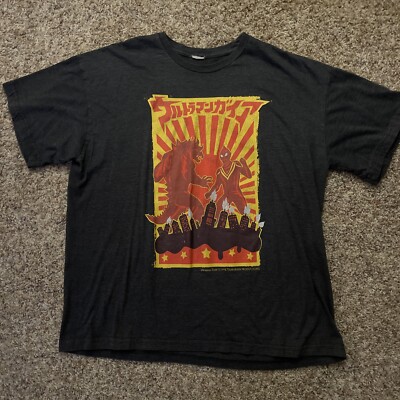 Vintage 1998 Ultraman Gaia Godzilla Fighting Robot Graphic T Shirt XL-image