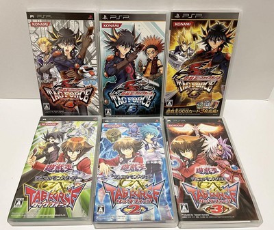 Yu-gi-oh Duel Monsters Tag Force GX 1 2 3 5D's 4 5 6 PSP Lot 6 set used No Card-image