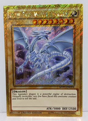 Blue-Eyes White Dragon Gold Secret Rare Ltd Yugioh card MVP1-ENGV4-image