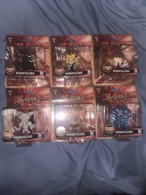 Yu-Gi-Oh Phat Mojo Complete 6pc Mini Figure With Exclusive Card Lot-image