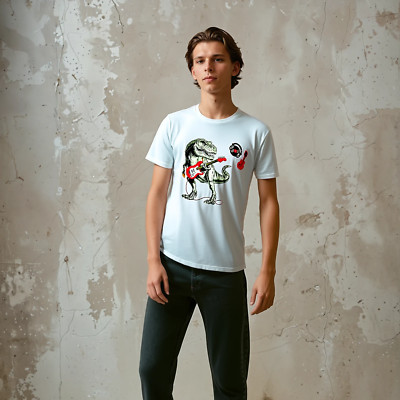 White Cotton T-Shirt For Man 