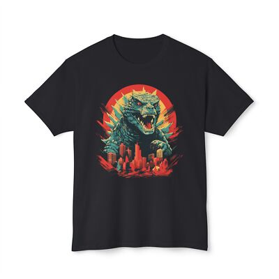 Godzilla Inspired Japanese Style T-shirt, Asian Pop Culture Shirt-image