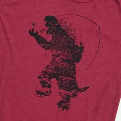 Godzilla with VR Goggles shirt, Gift for Men, godzilla shirt, video gamers, vr -image