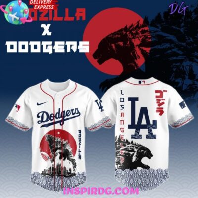 Godzilla x Los***Angeles Dod-gers Japan Edition 2025 Baseball Jersey-image