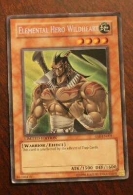 Yugioh Elemental Hero Wildheart - GSE-EN001 - Heavy Play - Secret Rare -image