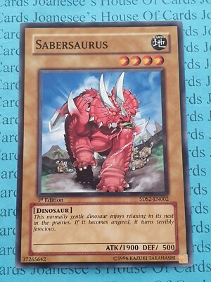 Sabersaurus 5DS2-EN002 Yu-Gi-Oh Card 1st Edition New-image