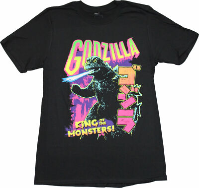 Godzilla New Adult T-Shirt - King of Monsters Neon Style-image