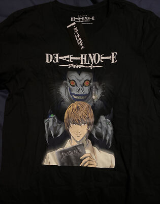 JAPANESE ANIME MANGA Death Note Uni  Graphic T-Shirt Size Extra Large Black New-image