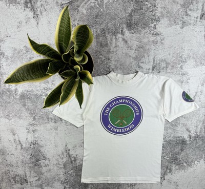 Vintage Tim Henman Team Wimbledon Tennis White 1990s RARE Jersey T Shirt Tee-image