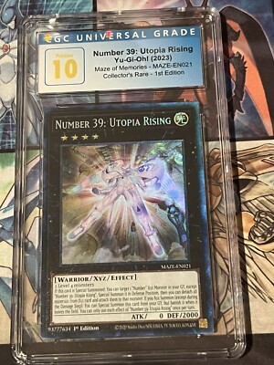 CGC 10 PRISTINE Number 39: Utopia Rising Collector's Rare MAZE-EN021 YUGIOH-image