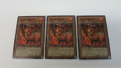 3x UNLIMITED EDITION MAGNA DRAGO PLAYSET 5DS1-EN013 COMMON  YUGIOH UNPLAYED-image