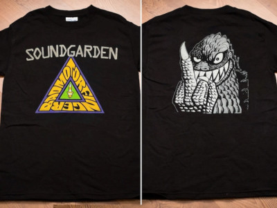 Soundgarden Bad Motor Finger Godzilla Middle Finger T-Shirt-image