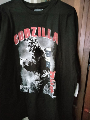 Godzilla Retro Movie Black T-Shirt Size 3XL (54-56) NWT-image