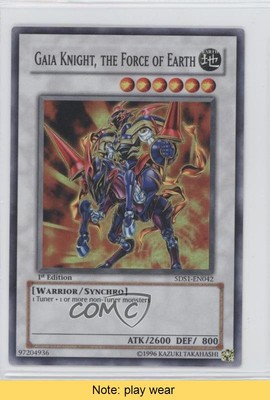 Gaia Knight the Force of Earth 1st Ed. YuGiOh 5D's Starter Deck #5DS1-EN042 1l2-image
