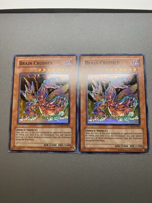 Yu-Gi-Oh! 2X Brain Crusher Super Rare Unlimited GX03-EN001 MP-image