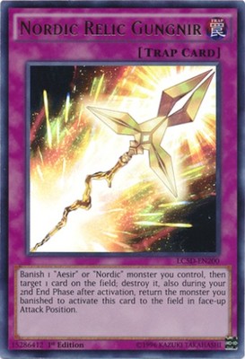 Nordic Relic Gungnir - LC5D-EN200 - Ultra Rare - 1st Edition - Lightly Played-image