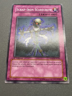 Yu-Gi-Oh! Scrap-Iron Scarecrow Common 1st Edition 5DS1-EN032 HP DAMAGED-image