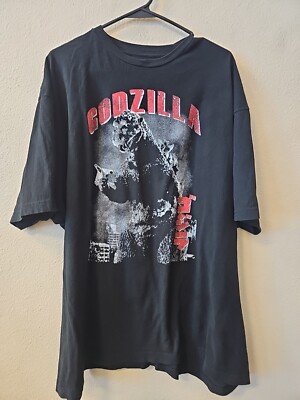 GODZILLA - RETRO Men’s 3XL Black T Shirt -image