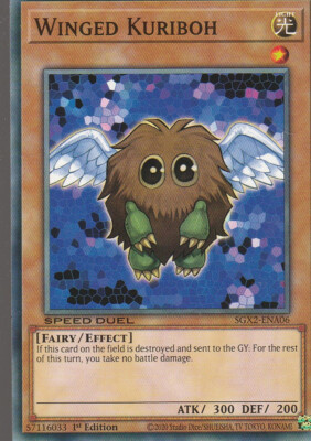 YUGIOH CARD WINGED KURIBOH SGX2-ENA06 1ST EDITION-image